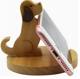Lazy Wood Mobile Phone Holder Cartoon Puppy Solid Wood Mobile Phone Holder
